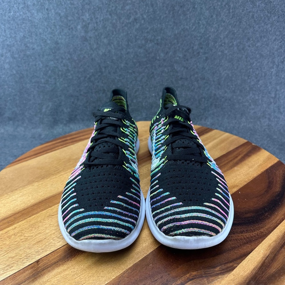 Nike Free RN Flyknit  Mens 8.5 Womens 10 Black Multicolor 831070-003 - Picture 4 of 12